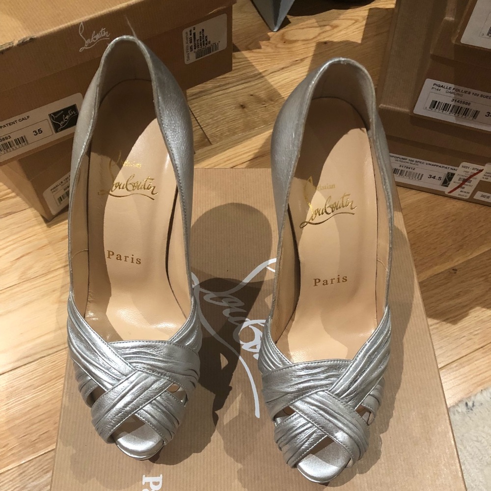 Christian Louboutin Aborina 15 Calf Lame size 35.5